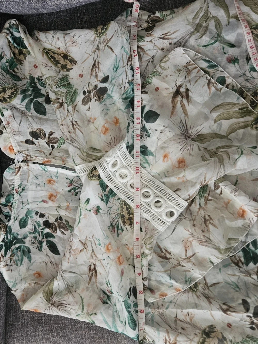 Bellambra, Made In Italy, Silk Floral Fringe Dress, Medium, 21ptp - Picture 9 of 10